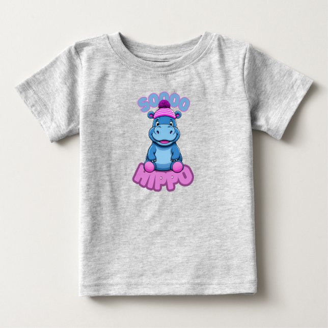 Also Hippo Baby und Kleinkind Shirt (Vorderseite)