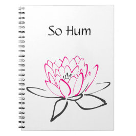 Also, Hum Pink Black Lotus Journal Notizblock