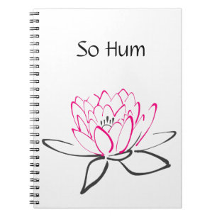 Also, Hum Pink Black Lotus Journal Notizblock