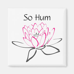 Also, Hum Pink Black Lotus Magnet