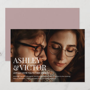 Also in der Liebe einfaches modernes Foto Hochzeit Einladung