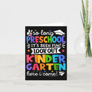 Also, lange Vorschule Kindergarten, hier bin ich G Karte
