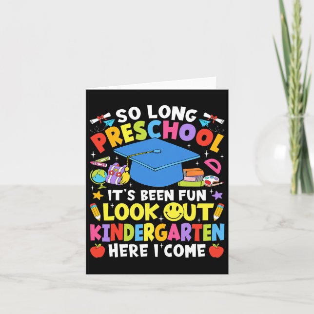 Also, Long Preschool Abschluss Kindergarten Hier,  Karte (Vorderseite)