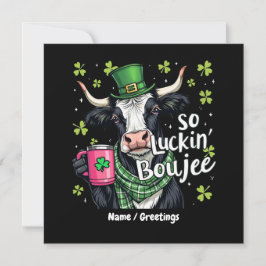 Also, Luckin' Boujee Retro St. Patrick's Day Einladung