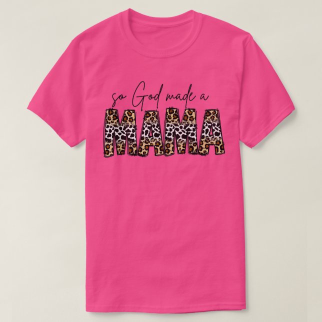 Also machte Gott einen Mama Boho Mama Leopard Tank (Design vorne)