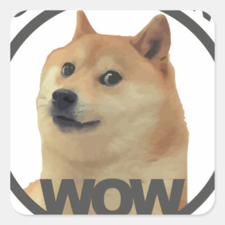 Also Mode, also Doge Quadratischer Aufkleber
