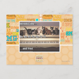 Also, Re, Mi, Fa, also, La, Ti, Fred Postkarte