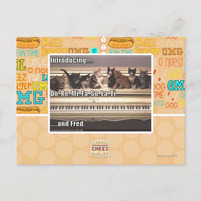 Also, Re, Mi, Fa, also, La, Ti, Fred Postkarte (Vorderseite)