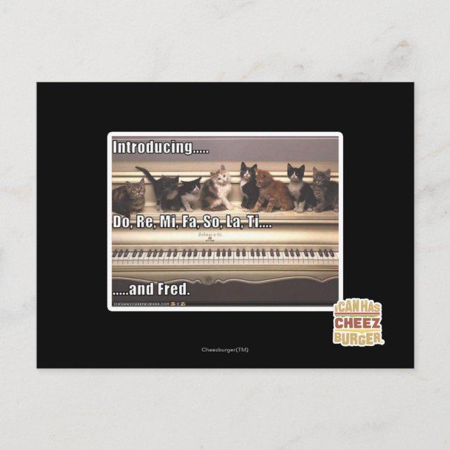 Also, Re, Mi, Fa, also, La, Ti, Fred Postkarte (Vorderseite)