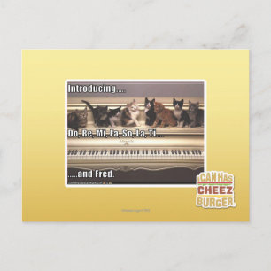 Also, Re, Mi, Fa, also, La, Ti, Fred Postkarte