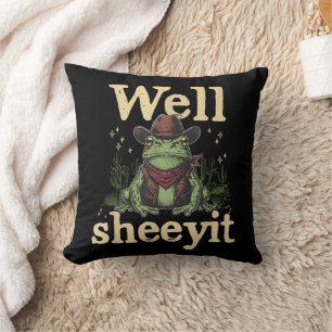 Also Scheiße Lustige Cowboy Frosch Western Humor M Kissen