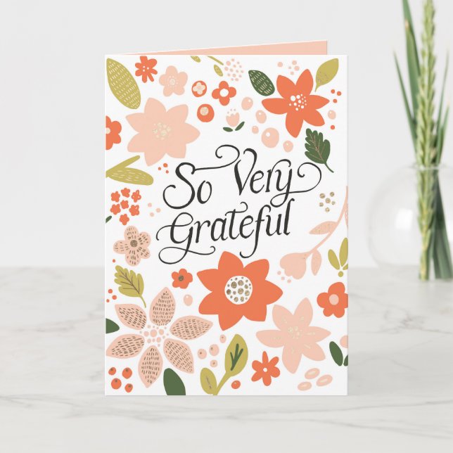 Also sehr dankbar, danke Karte (Vorderseite)