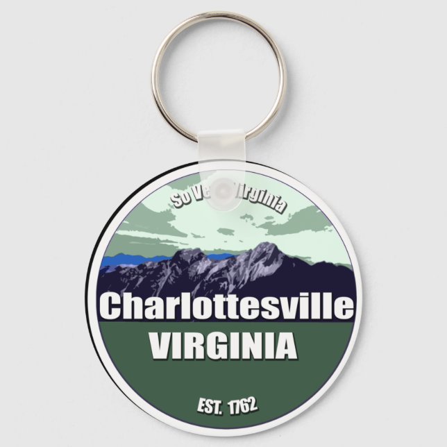 Also sehr Virginia Charlottesville Schlüsselanhänger (Vorderseite)