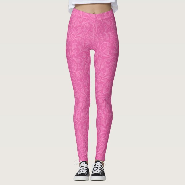 "Also, so rosa Muster" Leggings (Vorderseite)