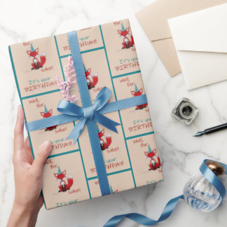 Also um des Fuchses willen! Geburtstagswortspiel  Geschenkpapier