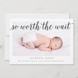 Also Werde die Wartezeit Foto Geburtshinweis ankün Ankündigung