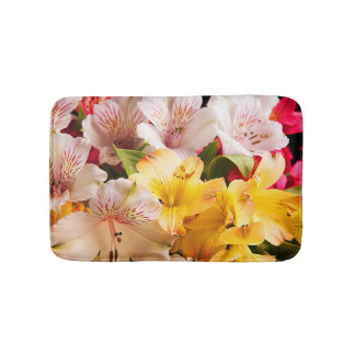 Alstroemeria-Blumen-Bad-Matte Badematte