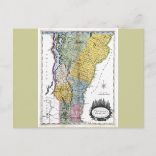 Alt 1814 Vermont Karte