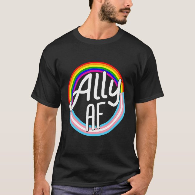 Alt Af Trans Flag Liebe Gleichwertiges LGBT Pride  T-Shirt (Vorderseite)