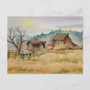 ALT BARN & APPALOSA von SHARON SHARPE Postkarte