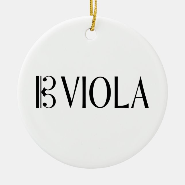 Alt-Clef u. Viola Keramik Ornament (Vorne)