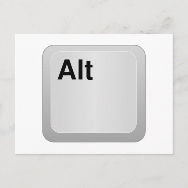 Alt-Computerschlüssel Postkarte (Vorderseite)