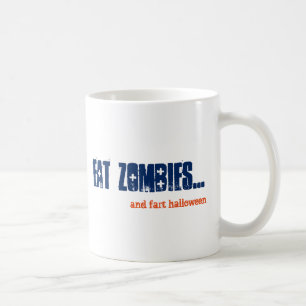 Alt Eat Zombies und Furz Halloween Emo Goth Blue Kaffeetasse