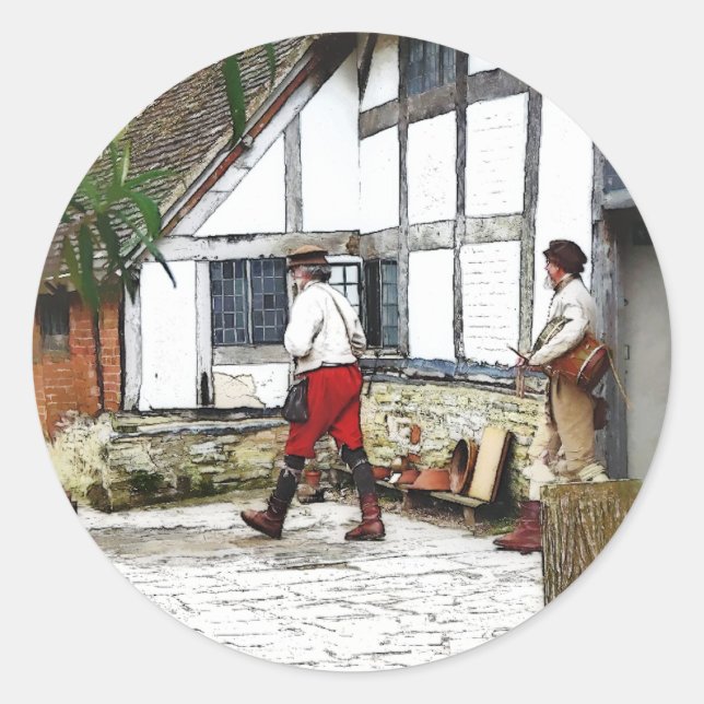 ALT ENGLAND RUNDER AUFKLEBER (Vorderseite)