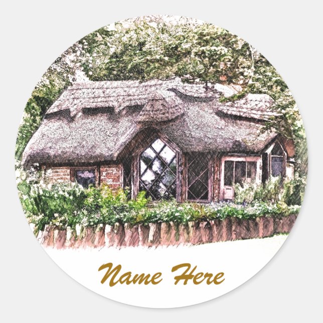 ALT ENGLAND RUNDER AUFKLEBER (Vorderseite)