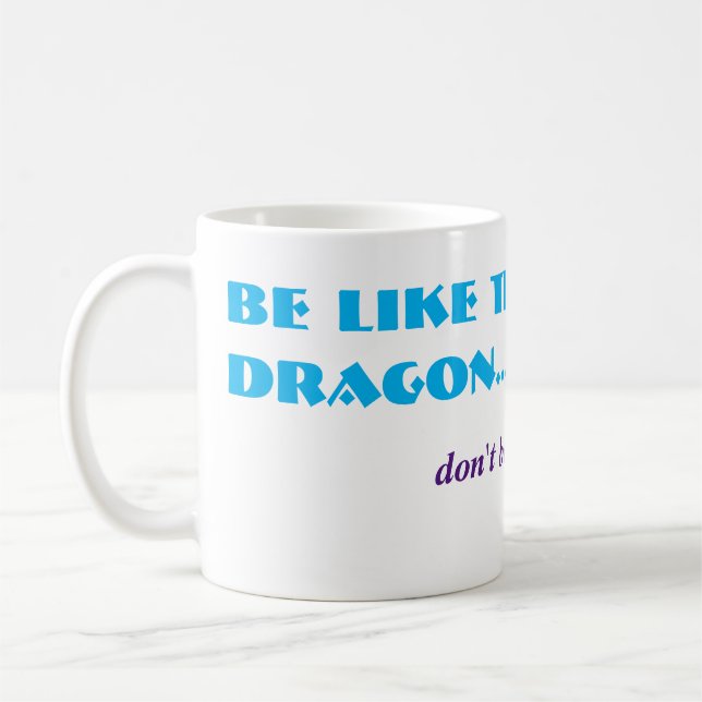 Alt Funny Dragon Talk Hot Air Joke Mythische Besti Kaffeetasse (Links)