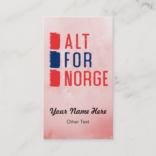 Alt für norwegische Motto-Visitenkarten Visitenkarte (Vorderseite)