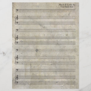 Alt gefestigte Blank Sheet Music Bass Clef