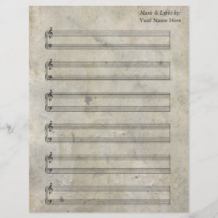 Alt gestaltete Blank Sheet Music Piano Staves