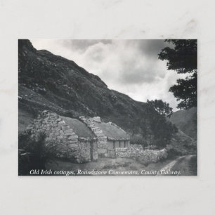 Alt irisch schmierte Hütten, Galway Irland Postkarte