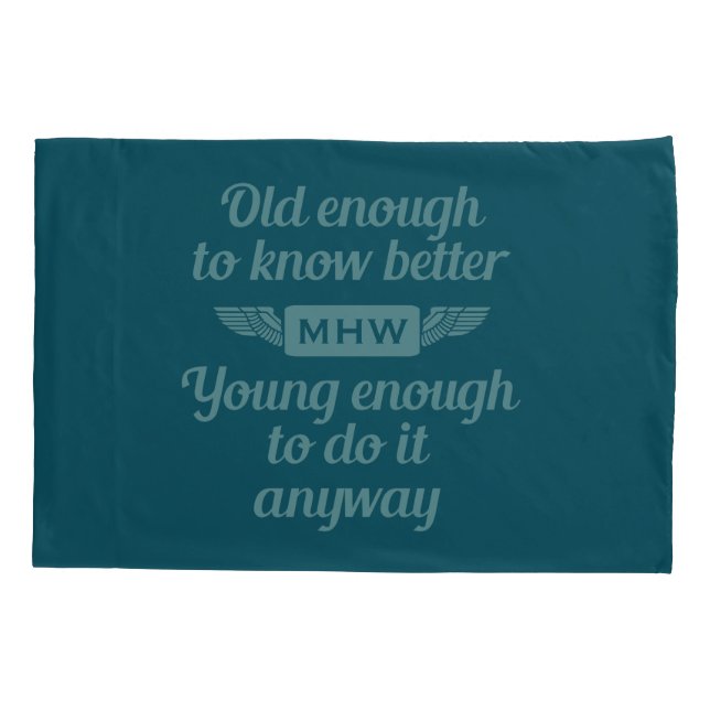 "Alt & Jung" Hüllen für Monogramm Kissenbezug (Rückseite)