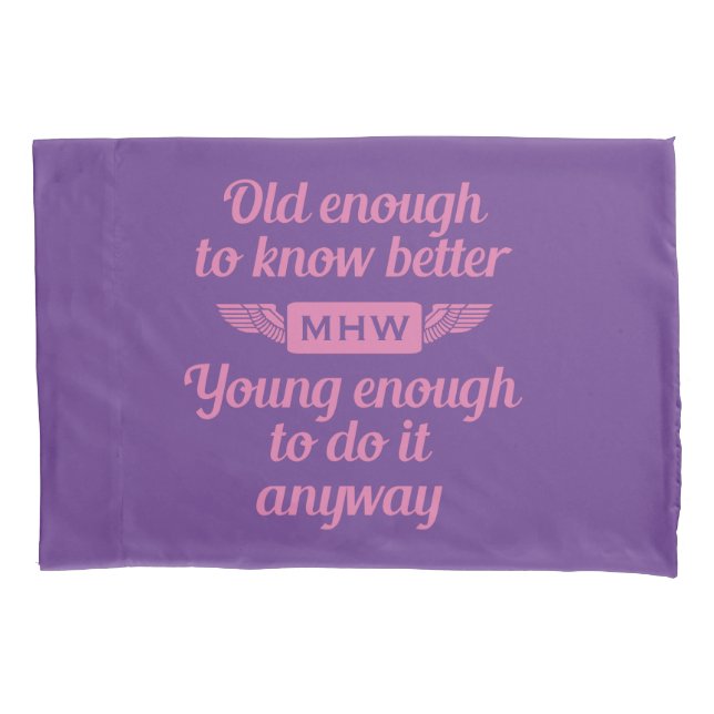 "Alt & Jung" Hüllen für Monogramm Kissenbezug (Vorderseite)