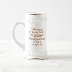 "Alt & Jung"-Tasse Bierglas