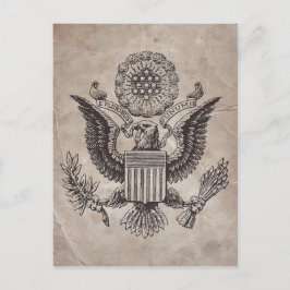 Alt modische amerikanische Wappen Postkarte