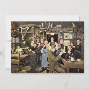 Alt modische Bar mit Leuten feiern, ein Party