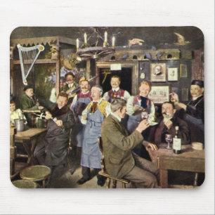 Alt modische Bar mit Leuten feiern, ein Party Mousepad