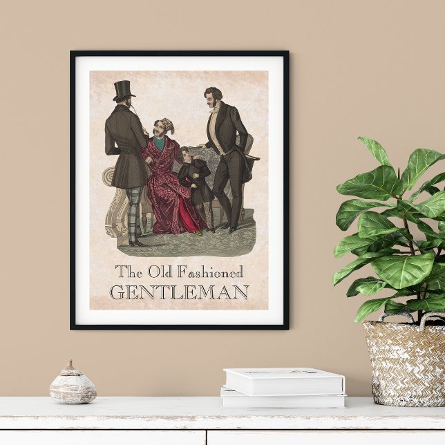 Alt-modische Gentlemen Biedermeier Periode Poster (Von Creator hochgeladen)