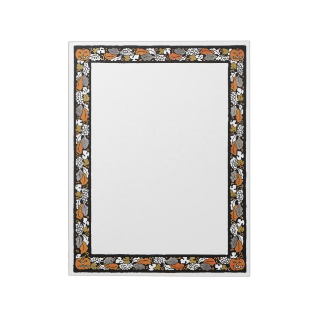 Alt modische Pumpkins und Blätter Notepad Notizblock (Rotiert)