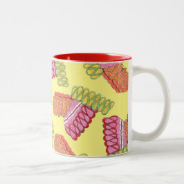 Alt-modische Ribbon Candy Weihnachtsgebäck Süßigke Zweifarbige Tasse
