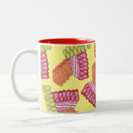 Alt-modische Ribbon Candy Weihnachtsgebäck Süßigke Zweifarbige Tasse