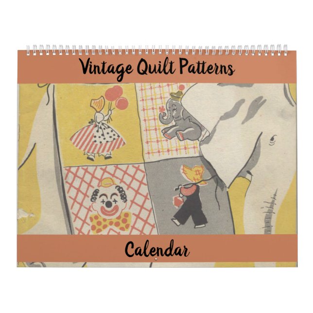Alt modische Vintage Quiltmuster Blöcke Kalender (Titelbild)