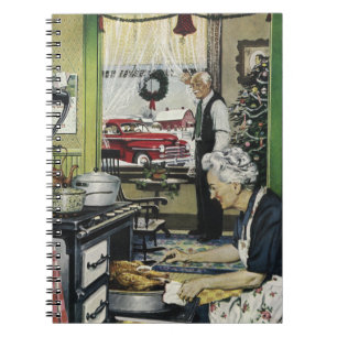 Alt modische Vintage Zuhause Kitchen Weihnachten Notizblock