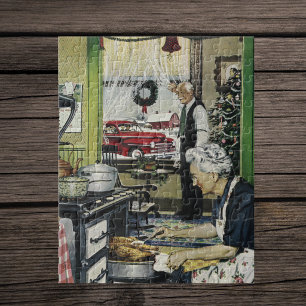 Alt modische Vintage Zuhause Kitchen Weihnachten Puzzle