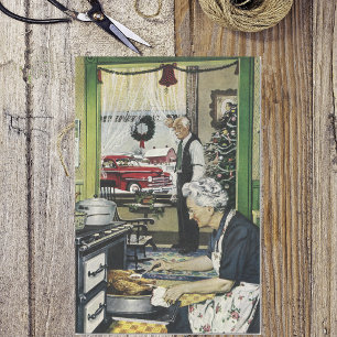 Alt modische Vintage Zuhause Kitchen Weihnachten Seidenpapier