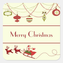 Alt modische Weihnachten - Square Sticker