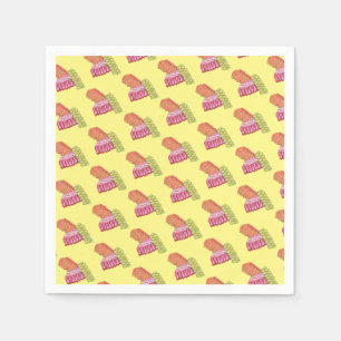 Alt-modische Weihnachts-Ribbon Candy Holiday Sweet Serviette